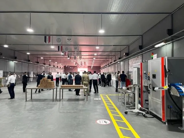 Production line of the license plate factory in Iraq