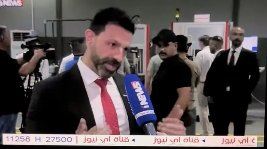 TV interview on site